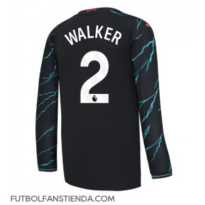 Manchester City Kyle Walker #2 Tercera Equipación 2023-24 Manga Larga
